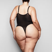 Load image into Gallery viewer, SHEER SCULPT THONG BODYSUIT | ONYX
